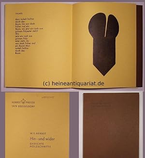 Seller image for Hin- und wider. Gedichte, Holzschnitte. for sale by Heinrich Heine Antiquariat oHG