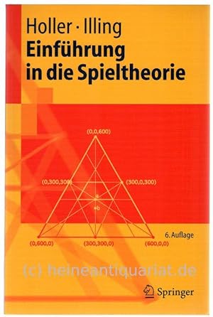 Bild des Verkufers fr Einfhrung in die Spieltheorie. zum Verkauf von Heinrich Heine Antiquariat oHG