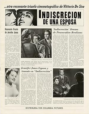Seller image for Indiscretion of an American Wife [Indiscrecion de una Esposa] (Original Spanish pressbook for the 1953 film) for sale by Royal Books, Inc., ABAA
