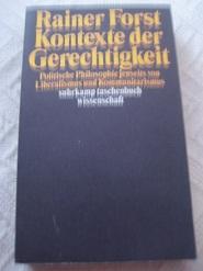 Imagen del vendedor de Kontext der Gerechtigkeit Politische Philosophie jenseits von Liberalismus und Kommunitarismus a la venta por Alte Bcherwelt