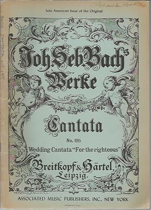 Bild des Verkufers fr Cantata No. 195: Wedding Cantata "For the righteous" zum Verkauf von Bookfeathers, LLC