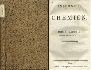 Seller image for Inledning til chemien [Introduction to chemistry]. for sale by Mats Rehnstrm Rare Books SVAF, ILAB