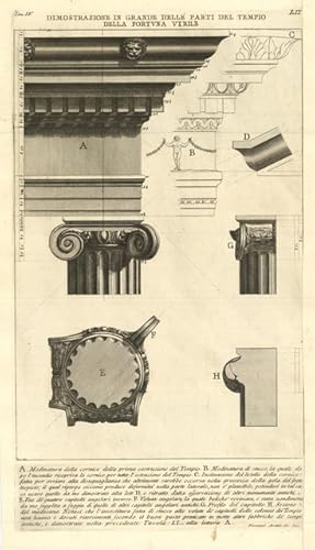 Bild des Verkufers fr Dimostrazione in grande delle parti del Tempio della Fortvna Virile zum Verkauf von Sergio Trippini