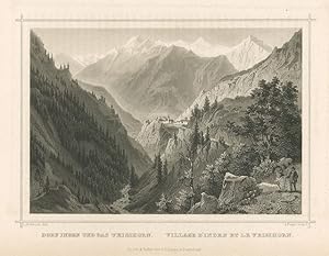 Bild des Verkufers fr Dorf Inden und das Weisshorn - Village d'Inden et le Weisshorn zum Verkauf von Sergio Trippini