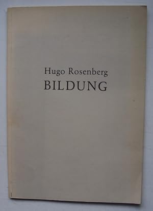 Imagen del vendedor de Bildung. a la venta por Der Buchfreund