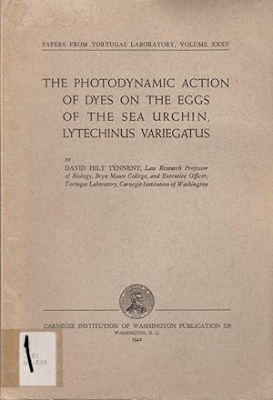 Bild des Verkufers fr The Photodynamic Action of Dyes on the Eggs of the Sea Urchin, Lytechinus Variegatus [Carnegie Publication 539] zum Verkauf von Clausen Books, RMABA