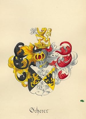 SCHERER. - Wappen. Familienwappen.