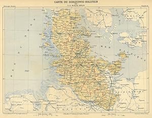 SCHLESWIG-HOLSTEIN. - Karte. "Carte du Schleswig-Holstein".