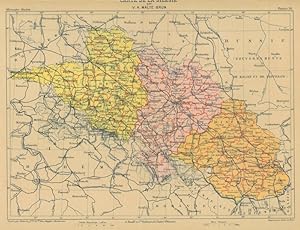 SCHLESIEN. - Karte. "Carte de la Silésie" mit den Distrikten Liegnitz, Breslau und Oppeln.