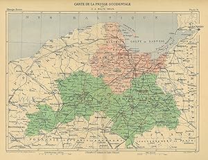 OSTPREUSSEN. - Karte. "Carte de la Prusse Occidentale".