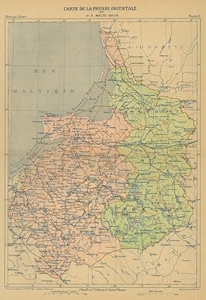 OSTPREUSSEN. - Karte. "Carte de la Prusse Orientale".