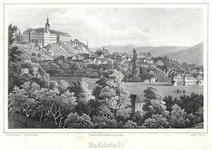 RUDOLSTADT. "Rudolstadt". Gesamtansicht mit Schloß.