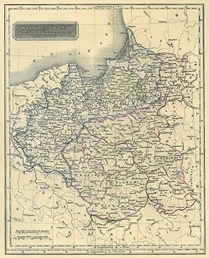 POLEN. - Karte. "Königreich Polen und die östl. Prov. Preussen's".