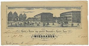 WIESBADEN. "Hotel & Bains aux quatre Saisons & Hotel Zais". Gasthaus "Die vier Jahrenzeiten" mit ...