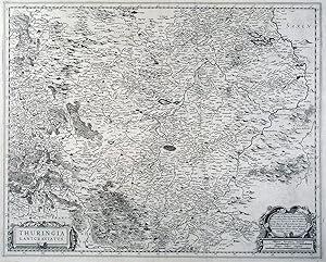 THÜRINGEN. - Karte. "Thuringia Landgraviatus".