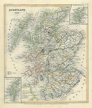 SCHOTTLAND. - Karte. "Schottland 1849".