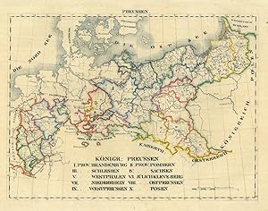 PREUSSEN. - Karte. Königreich Preussen.