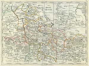 SCHLESIEN. - Niederschlesien. - Karte. "La Basse Silesia".