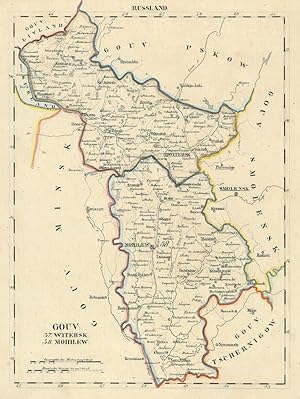 WITEBSK. - Karte. "Gouv. Witebsk und Mohilew".