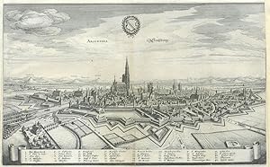 STRASSBURG. "Argentina. Straßburg". Gesamtansicht mit den Befestigungen, im Hintergrund Stauffen-...