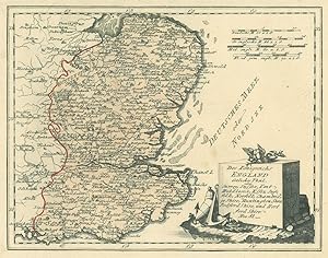 GROSSBRITANNIEN. - England. - Karte. Des Königreichs England östlicher Theil oder Surrey, Sussex,...