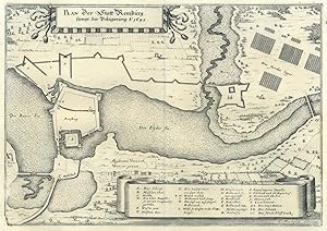 RENDSBURG. "Plan Der Statt Rensburg sampt der Belägerung A. 1645". Befestigungsplan, unten rechts...