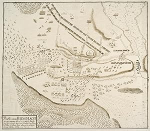 KLISSOW. "Plan. von der Feldschlacht so geschehen ao: 1702 bey Klißow". Schlachtenplan mit der Um...