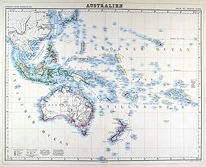 AUSTRALIEN. - Ozeanien. - Karte. "Australien".