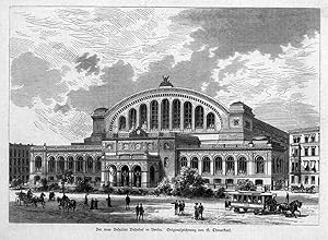 BERLIN. "Der neue Anhalter Bahnhof", davor Pferdetram.