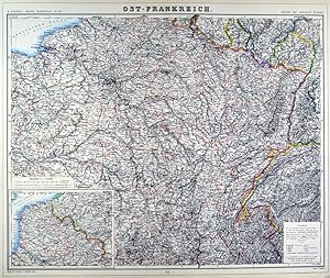 FRANKREICH. - Ostfrankreich. - Karte. "Ost-Frankreich".