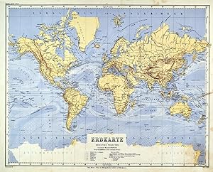 WELTKARTE. "Erdkarte in Mercator's Projection".