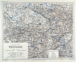 WESTFALEN. - Karte. "Preussische Provinz Westfalen".