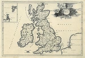 GROSSBRITANNIEN. - Karte. "Insularum Britannicarum facies antiqua". Karte des antiken Britannien.