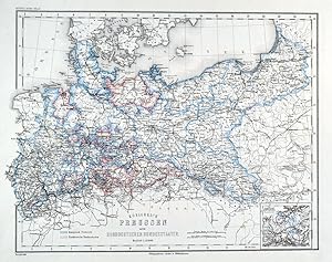 PREUSSEN. - Karte. "Königreich Preussen und die Norddeutschen Bundesstaaten".