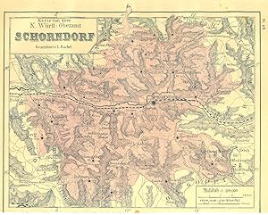 SCHORNDORF. - Karte. "Karte von dem K. Württ: Oberamt Schorndorf".