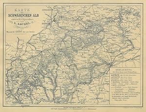 SCHWÄBISCHE ALB. - Karte. "Karte der Schwäbischen Alb".