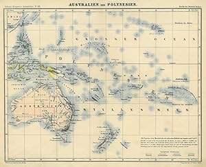 AUSTRALIEN. - Polynesien. - Karte. "Australien und Polynesien".