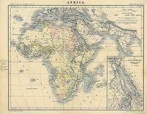 Bild des Verkufers fr AFRIKA. - Karte. "Africa". zum Verkauf von Peter Bierl Buch- & Kunstantiquariat Inh.: Andrea Bierl