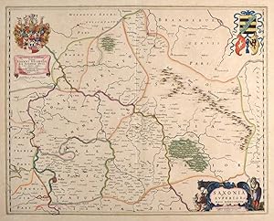 SACHSEN. - Halle. - Karte. "Saxonia superior, & Hall Episcopatus".