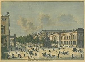 BERLIN. "Unter den Linden" mit dem Denkmal Friedrich des Grossen.