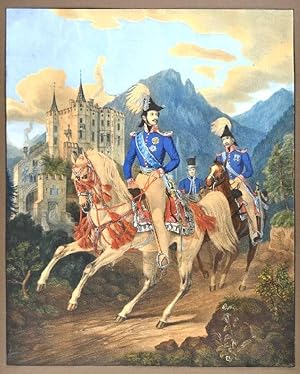 MAXIMILIAN II., König von Bayern (1811 - 1864). "Maximilian Kronprinz von Bayern". Ganzfigur nach...