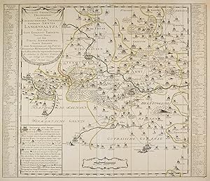 Bild des Verkufers fr LANGENSALZA. - Karte. "Accurate Geographische Delineation des Zudem Chursaechsischen Thringen Gehrigen Ammtes Langensaltza nebst der Gahn Erbschafft Treffurth, Voigtey Dorla und dem Frstl: Schwartzburgl: Ammte Ebeleben". zum Verkauf von Peter Bierl Buch- & Kunstantiquariat Inh.: Andrea Bierl