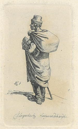 JOHANN ADAM KLEIN (1792 - 1875). "Ungarischer Leinwandhändler", mit Sack auf dem Rücken.
