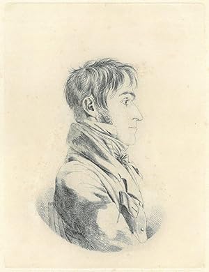 JOHANN ADAM KLEIN (1792 - 1875). Brustbild im Profil nach rechts im Oval, "angeblich Fr. Feil".