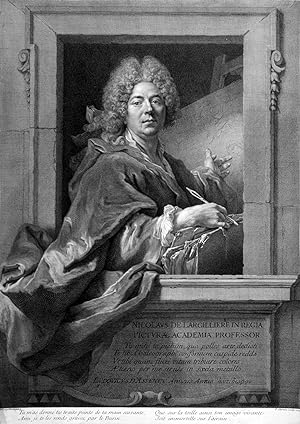 LAGILLIÈRE, Nicolas (1656 - 1746). Halbfigur nach viertelrechts des französischen Porträtmalers u...
