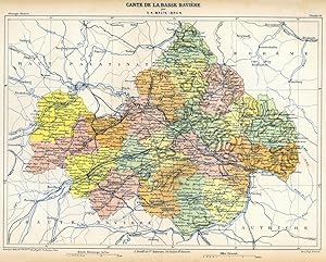 NIEDERBAYERN. - Karte. "Carte de la Basse Bavière".