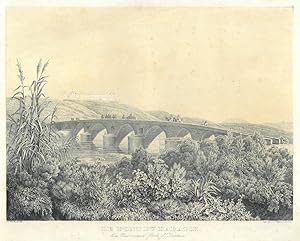 Image du vendeur pour ALGIER. "Le Pont Du Harratch. et la Maison carre (Bordi -el-Kantara)." Blick auf die Brcke ber den Harrach, darber auf einem Hgel das Fort (=Maison Carre). mis en vente par Peter Bierl Buch- & Kunstantiquariat Inh.: Andrea Bierl