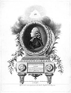 CNOPF, Ernst Friedrich Andreas (1752 - 1789). Büste im Profil nach links im Lorbeeroval des kaise...