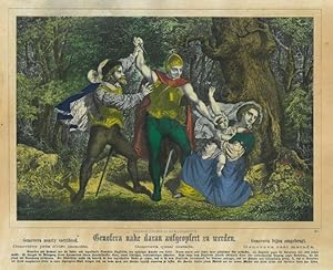 GENOVEFA von Brabant. Die Legende der "Genofeva", in vier Bildern auf insgesamt vier Blättern, un...