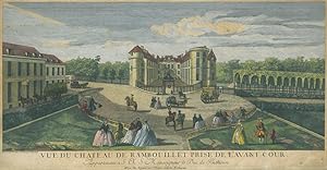 RAMBOUILLET. "Vue du Chateau de Rambouillet prise de l'avant cour." Schlossansicht mit zahlreiche...